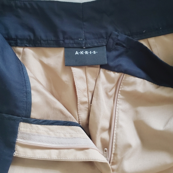 AKRIS Women's Casual Trousers Tan with Black Waist Size 6 - Picture 8 of 11